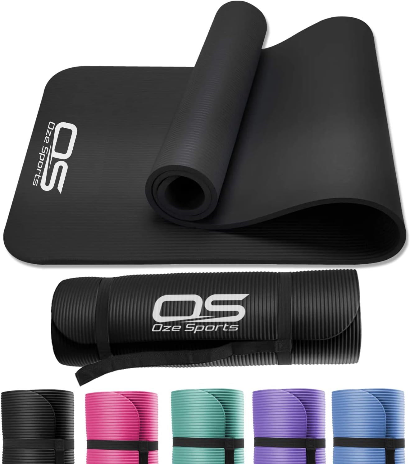 Yoga Mat Exercise NBR Fitness Extra Thick Non-Slip Large Padded